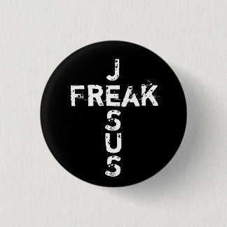 Jesus Freak - Cross Ronde Button 3,2 Cm