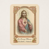 Jesus Funeral Memorial Prayer Heilige Kaart (Voorkant)