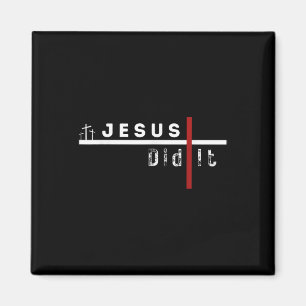 Jesus Funny Cross Christelijk deed het sarcasme Hu Magneet