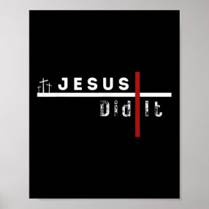 Jesus Funny Cross Christelijk deed het sarcasme Hu Poster