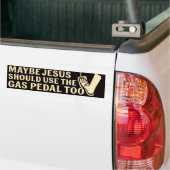 Jesus Gas Pedal Bumpersticker (Op Truck)