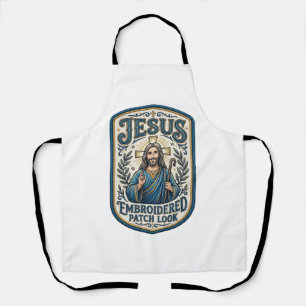 Jesus Geborduurd Patch Kijk Jezus Geborduurde Patc Schort