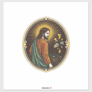 Jesus Gebroken Glas Dansvloer Feest Gevaar Club H Sticker