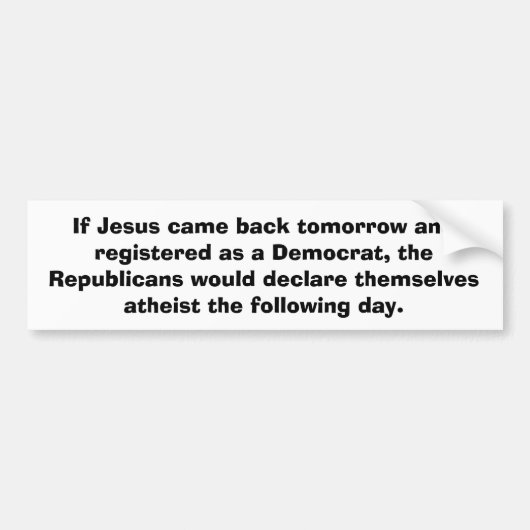 Jesus Geeft Bumpersticker (Voorkant)