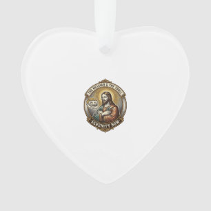 Jesus gekruiste armen Internet Troll Face Emoji Hu Ornament