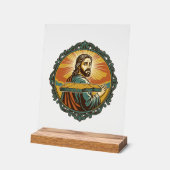 Jésus gêné trébuchant surface plane publique club (Angle)