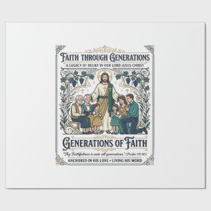 Jesús Genealogie Stamboom T-shirt Op geloof gebase Cadeaupapier