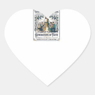 Jesús Genealogie Stamboom T-shirt Op geloof gebase Hart Sticker