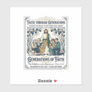Jesús Genealogie Stamboom T-shirt Op geloof gebase Sticker