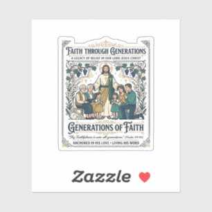 Jesús Genealogie Stamboom T-shirt Op geloof gebase Sticker