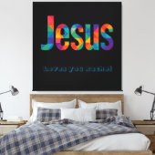Jesus geometric pattern Glossy Poster Canvas Afdruk (Insitu (Slaapkamer))