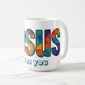 Jesus geometric pattern koffiemok (Voorkant rechts)