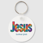 Jesus geometric pattern sleutelhanger (Voorkant)
