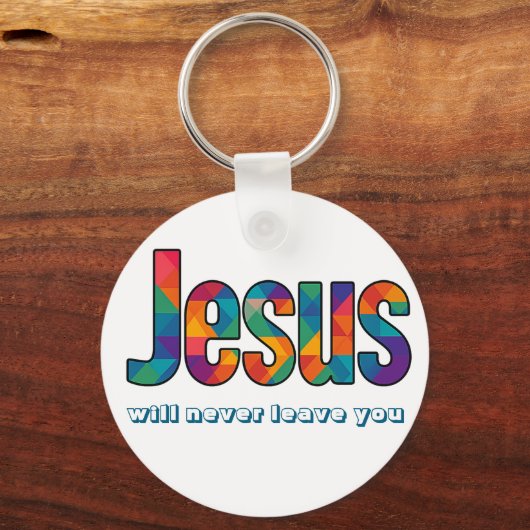 Jesus geometric pattern  sleutelhanger (Achterkant)