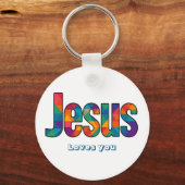 Jesus geometric pattern sleutelhanger (Voorkant)