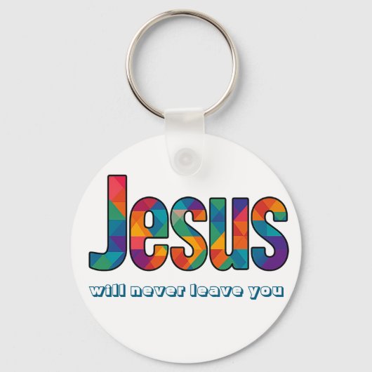 Jesus geometric pattern  sleutelhanger (Achterkant)