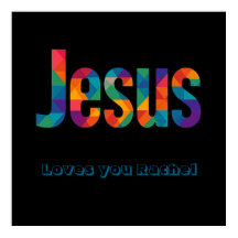 Jesus geometrisch ontwerp Poster