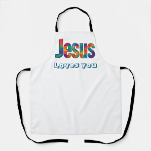 Jesus geometrisch patroon schort