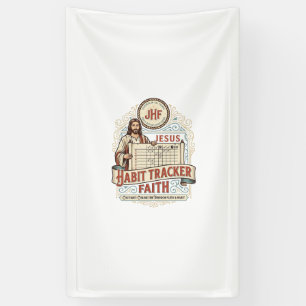 Jesus Gewoonte Tracker Geloof Jezus Gewoonte Track Spandoek