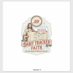 Jesus Gewoonte Tracker Geloof Jezus Gewoonte Track Sticker