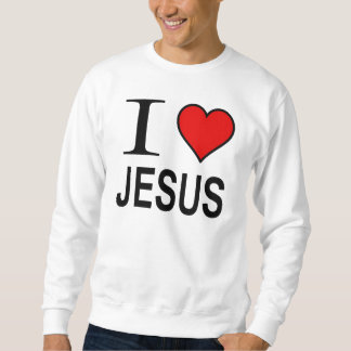 Jesus Gifts I Love Jesus Logo on sweatshirt