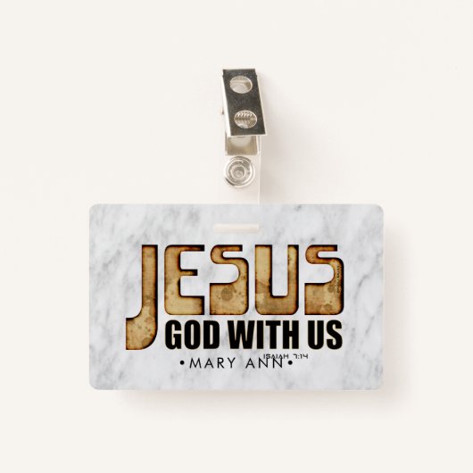 JESUS: God met ons Badge (Voorkant met clip)