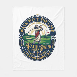 Jesus Golf Shirt Gebedsgebaseerd ontwerp_1 Fleece Deken