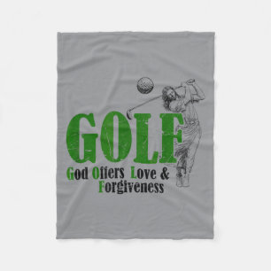 Jesus Golf Sport God biedt liefde en vergeving Fleece Deken