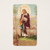 Jesus Good Shepherd Katholieke Funeral Heilige Kaa Visitekaartje (Voorkant)