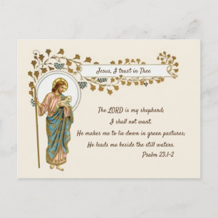 Jesus Good Shepherd Scripting Quote Divine Mercy Feestdagenkaart