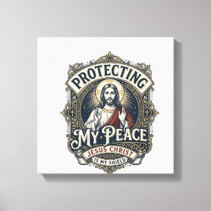 Jesus Grenzen Zelfrespect T-shirt Op geloof gebase Canvas Afdruk