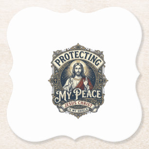 Jesus Grenzen Zelfrespect T-shirt Op geloof gebase Kartonnen Onderzetters