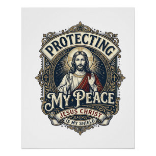 Jesus Grenzen Zelfrespect T-shirt Op geloof gebase Perfect Poster