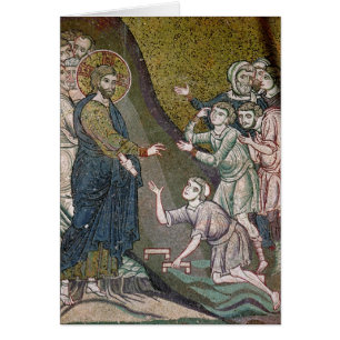 Jésus guérissant estropiée et les aveugles