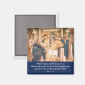 Jésus guérit MA avec Dropsie - Aimant (Recto/Verso)