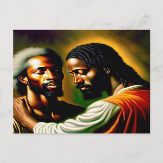 Jésus guérit une carte postale de l'Homme Aveugle (Devant)