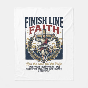 Jesus hardloopmarathon vintage T-shirt christelijk Fleece Deken