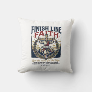 Jesus hardloopmarathon vintage T-shirt christelijk Kussen