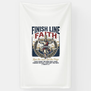 Jesus hardloopmarathon vintage T-shirt christelijk Spandoek