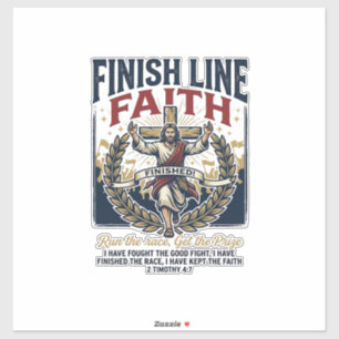 Jesus hardloopmarathon vintage T-shirt christelijk Sticker