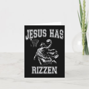 Jesus Has Rizzen 90s Funny Jesus beroemd gemaakt Kaart