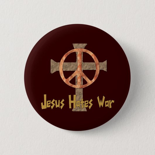 Jesus Hates War Ronde Button 5,7 Cm (Voorkant)