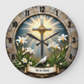 Jesus He Is Risen Stone Grote Klok (Voorkant)