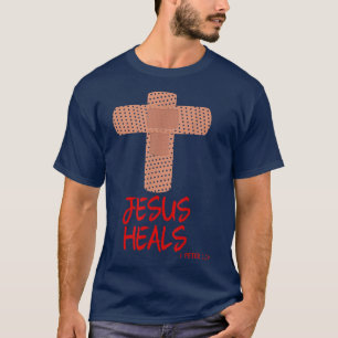 JESUS HEALS Christelijke kruisverpleegkundige mam  T-shirt
