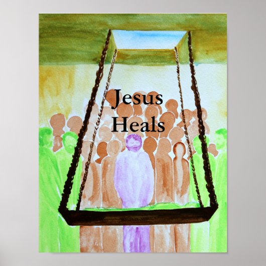 Jesus Heals Poster (Voorkant)
