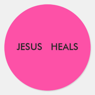 JESUS HEALS RONDE STICKER