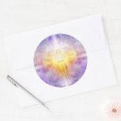 Jesus Heart Ronde Sticker (Envelop)
