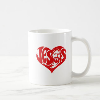 Jesus Heart Typography Koffiemok