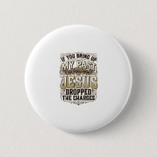 Jesus Heeft De Aanklacht Ingetrokken Vintage Chris Ronde Button 5,7 Cm