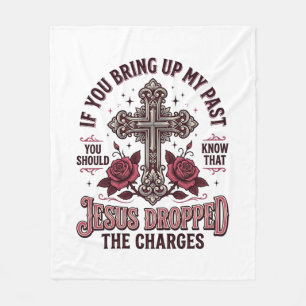 Jesus Heeft De Aanklacht Ingetrokken Vintage Cross Fleece Deken
